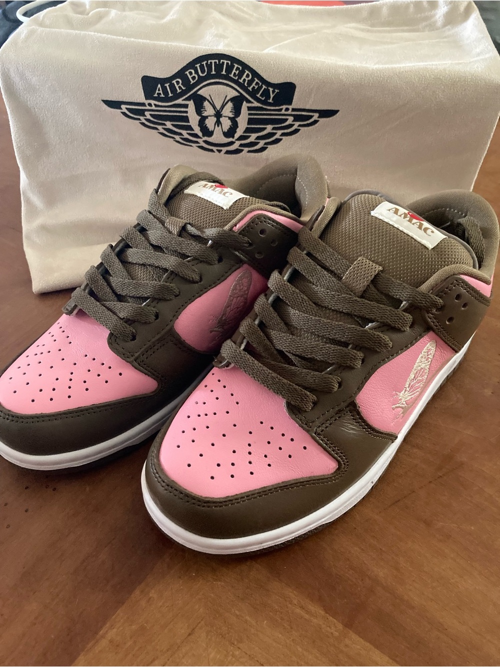 AMAC Customs Butterfly Low Cherry Pink Brown - Brand New DS Size M5 / W6.5 (OG)